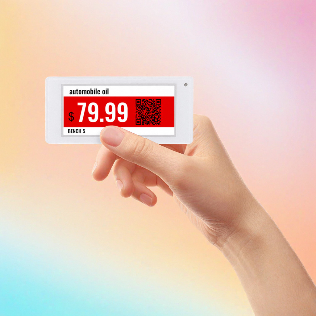 

2 Pcs 2.9'' inch BLE 3 Color E-ink Display Electronic shelf label Electronic Digital Price Tags for Retail Use