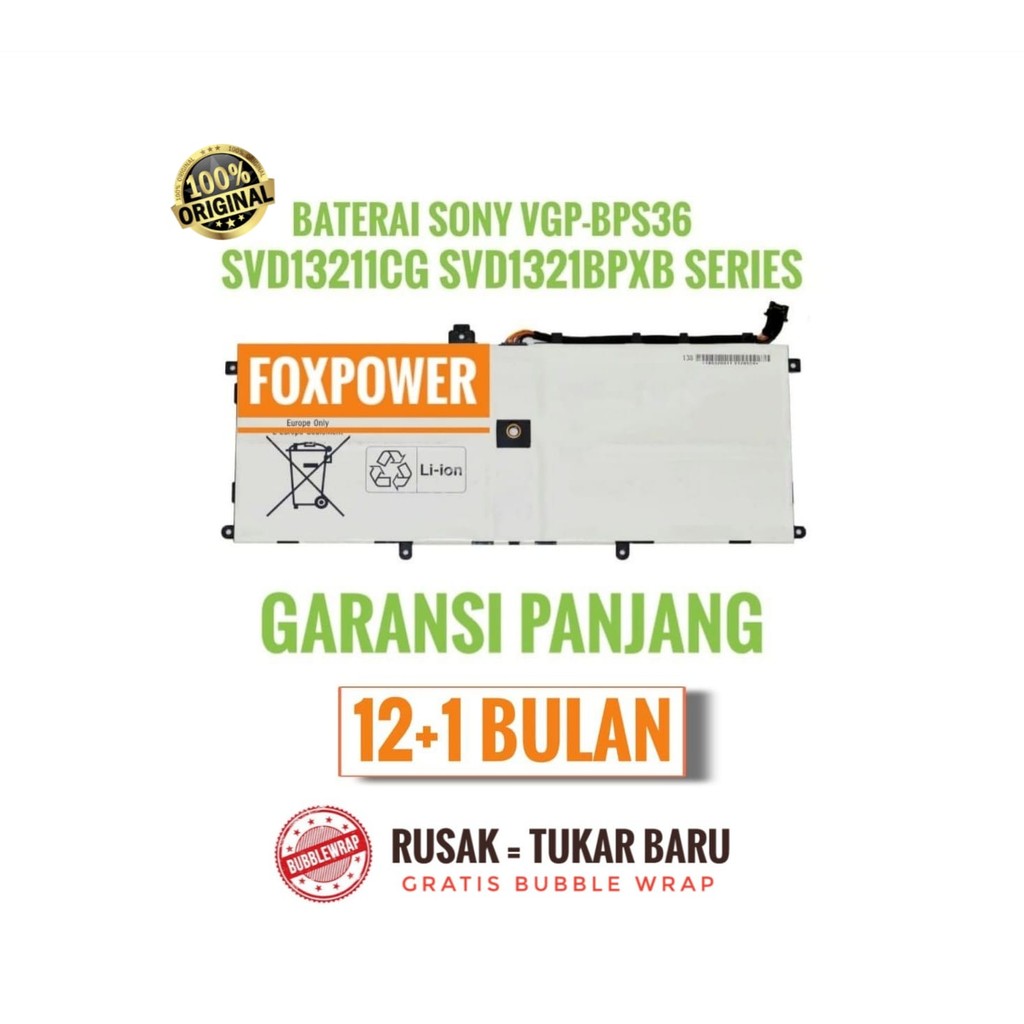 BATERAI SONY BPS36 VGP-BPS36 WHITE ORIGINAL
