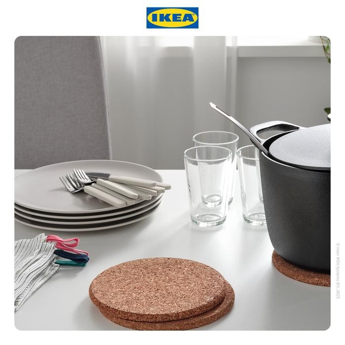 IKEA HEAT Alas Tatakan Panci Bahan Gabus 19cm Set Isi 3pcs