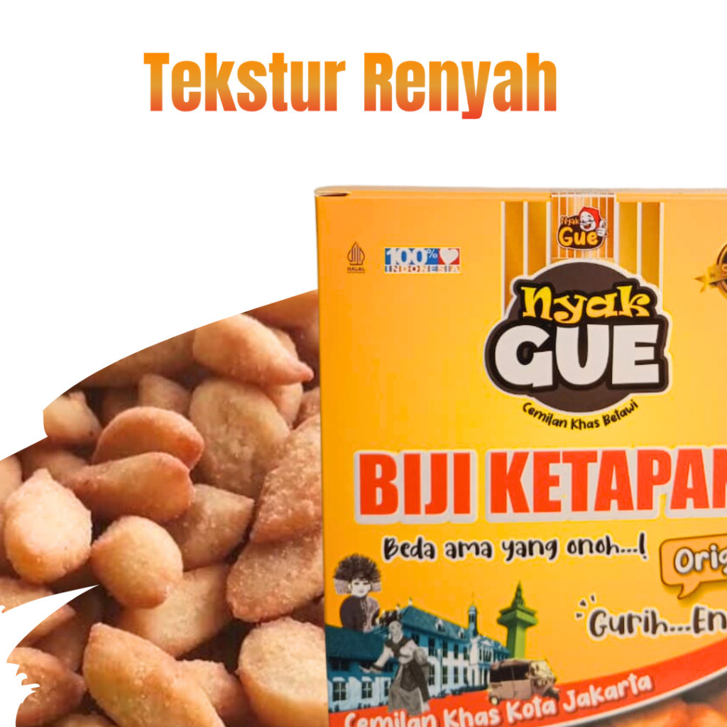 

Biji Ketapang Cemilan Khas Betawi Snack Tradisional Original Merk Nyank Gue POOJ