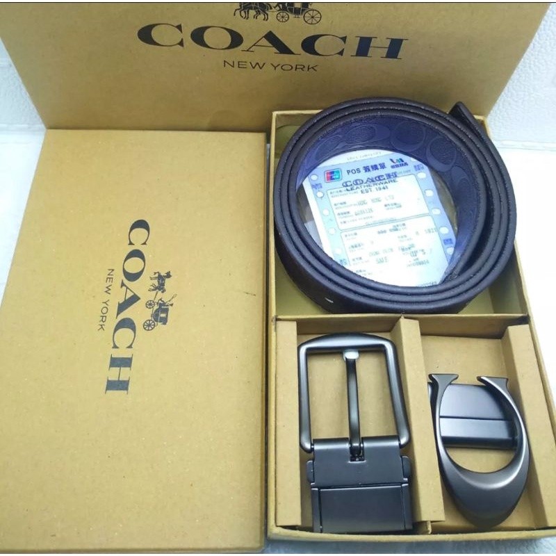 Ikat pinggang pria cooach / ikat pinggang kulit / ikat pinggang premium mirror original / ikat pingg