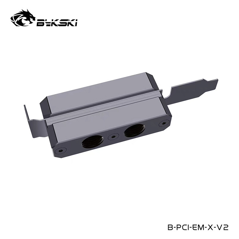 

Bykski Computer Case PCI Baffle Position Cross Board Module Connect External Split Water Cooling Loop Build,G1/4",B-PCI-EM-X-V2