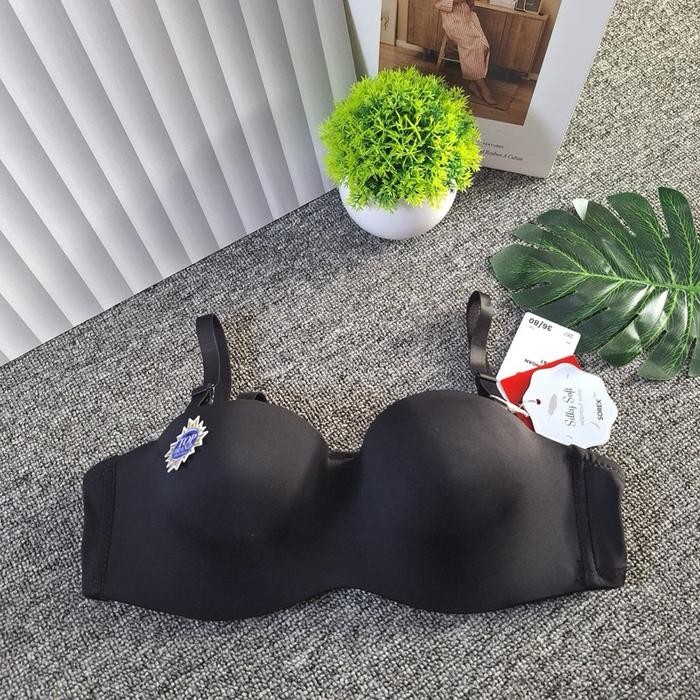 [PROMO] Bh Sorex 267 Seamless Lifestyle Bra Robot Anti Nyeplak Wanita - Hitam, 34/75cm