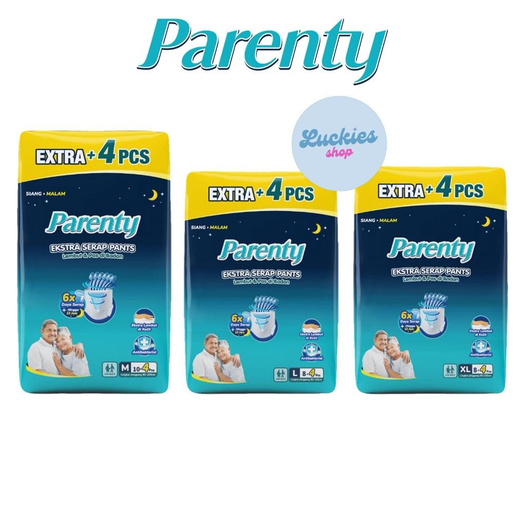Wonwon Mart - Parenty Adult Pants Ekstra Serap Heavy Flow M10 +4 / L8 +4 / XL8 +4 / Ekstra 4 Pamper 