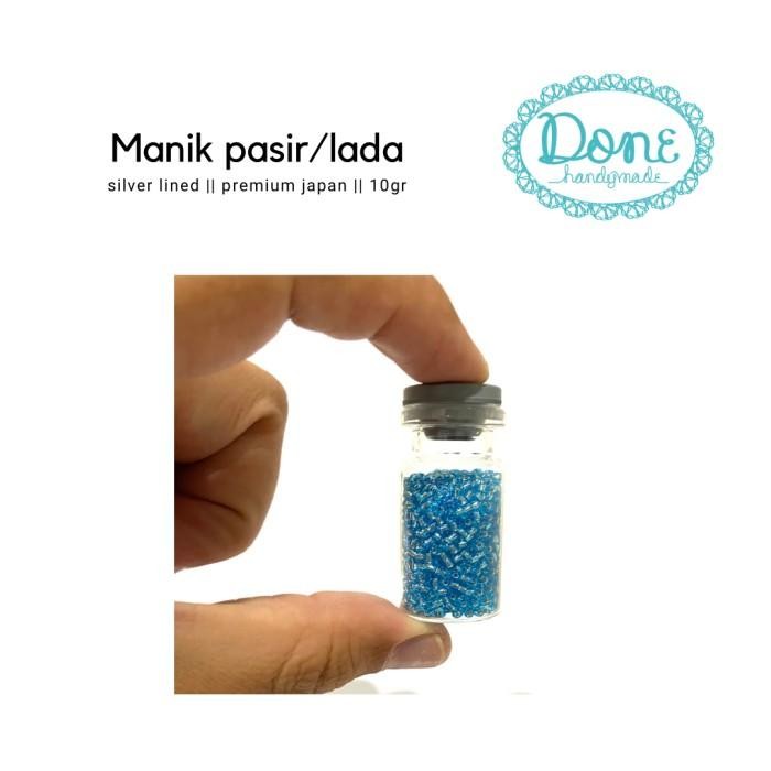 

done handymade Manik manik biji lada manik pasir manik ceylon premium japan payet manik diy meronce - Soft green