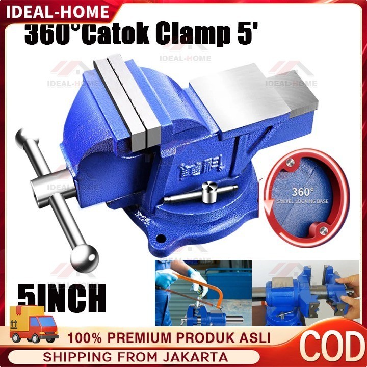 Catok Clamp 5'' / catok paron / Ragum Klem / Catok Meja / Bench Vise / Ragum Tanggem Alat Jepit Serb