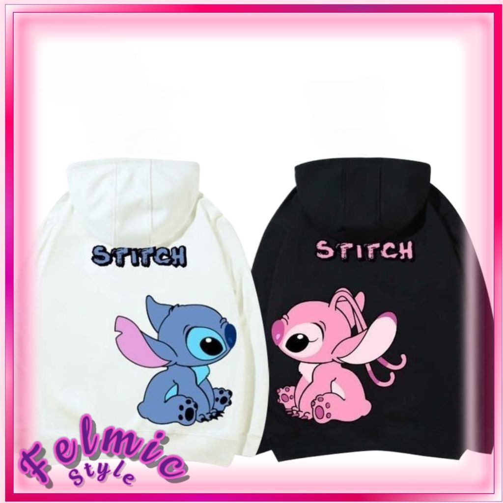 HOODIE STITCH & LILO WANITA TERBARU WANITA FELMICSTYLE