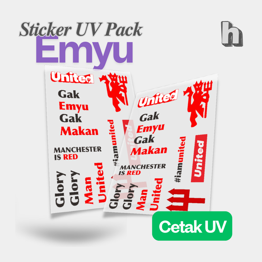 

Heuning Sticker Pack UV DTF Manchester United Vol 1 Anti Air Untuk Motor Mobil Handphone Tumbler