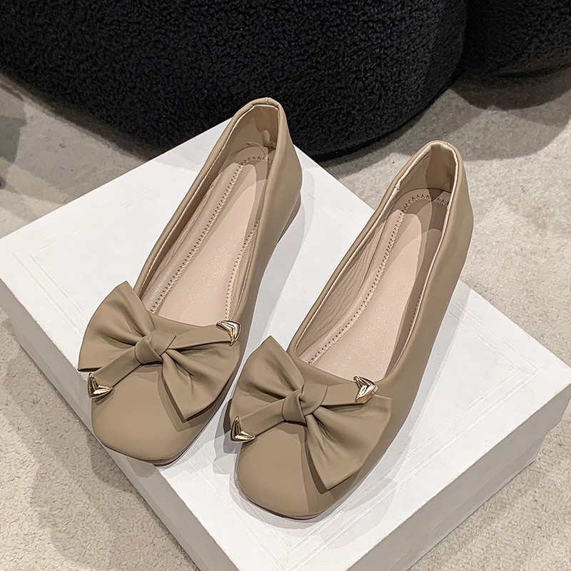 YIMITA sandal flat shoes beige wanita empuk kekinian korean style flat shoes lucu aesthetic sepatu p