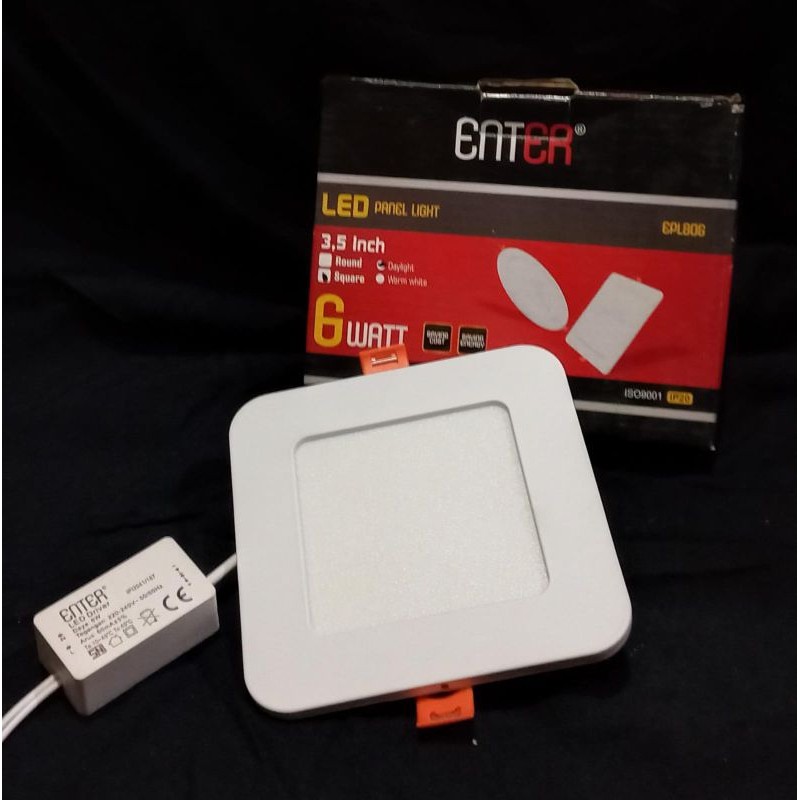 Obral Downlight LED Panel 6 WATT IB KOTAK PUTIH ENTER Downlight 3,5 Inch 6 Watt
