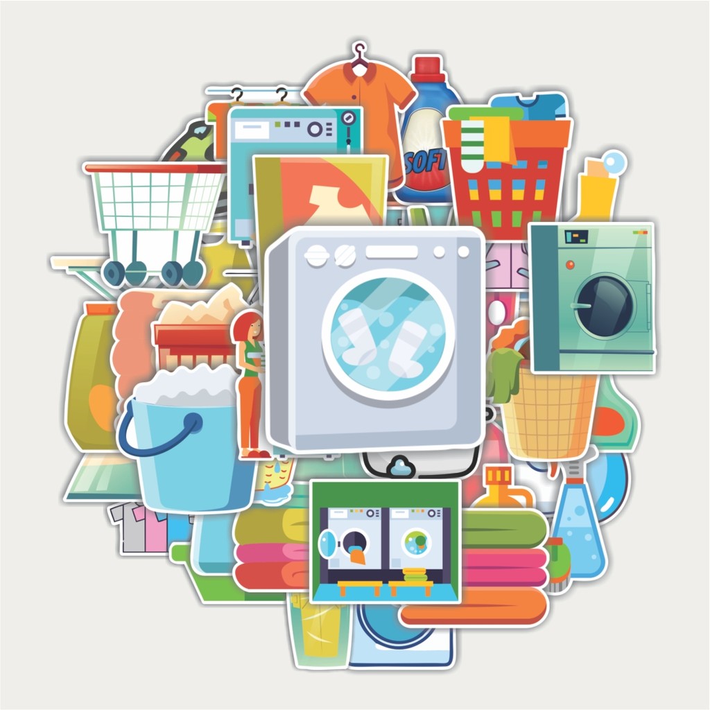 

Sticker Pack Stiker Laundry | Sticker TUMBLR | Stiker LAPTOP KOPER HELM