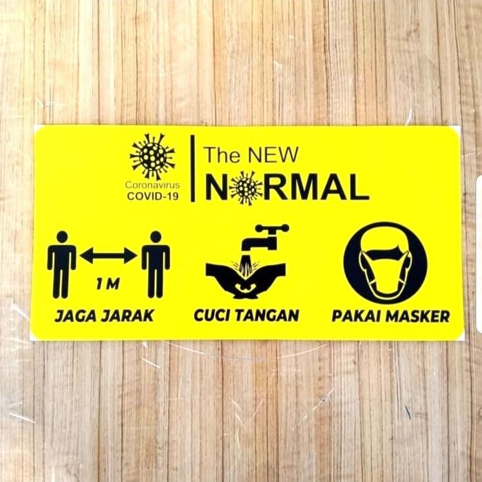 

SIGN STICKER K3 RAMBU SAFETY NEW NORMAL COVID 19 UKURAN 20X40CM
