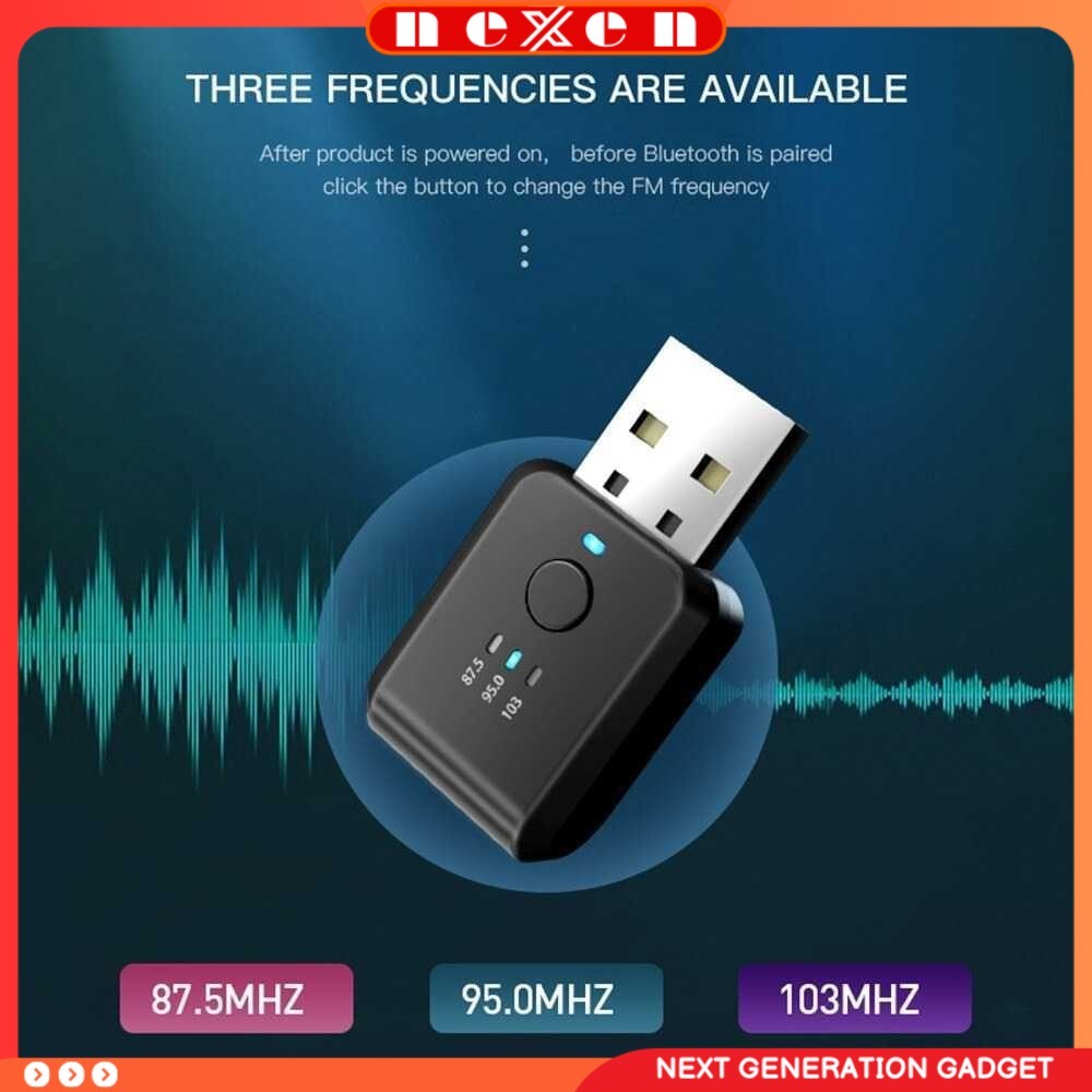 USB Dongle Car Bluetooth 5.1 FM Transmitter Adaptor - FM01