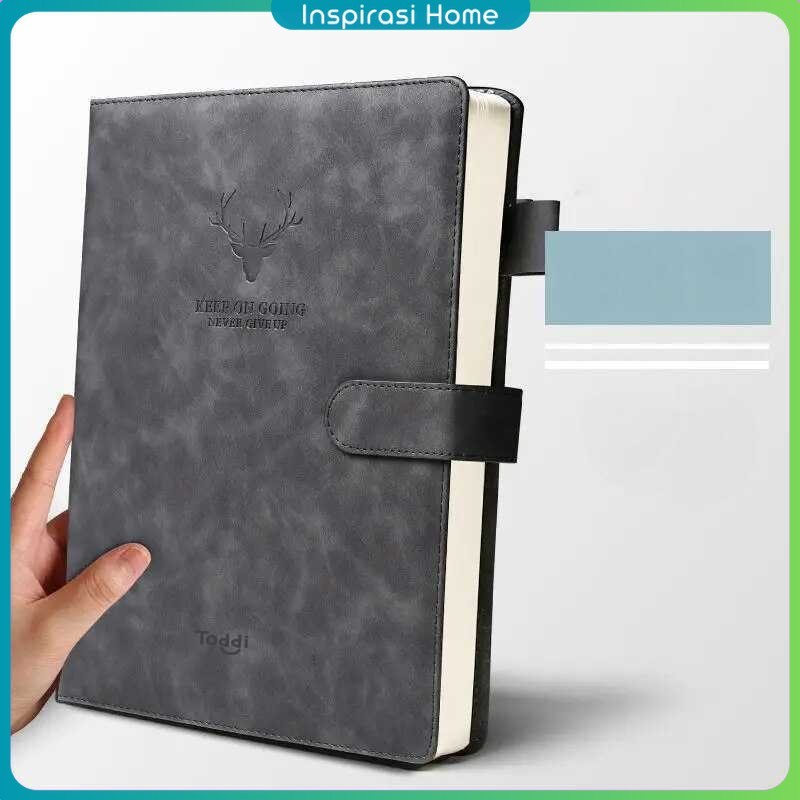 

Toddi Buku Catatan Harian Notebook Cover Kulit Magnetic Buckle - TL4
