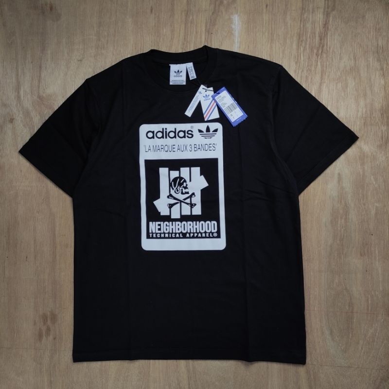 KAOS OVERSIZE ADINDA X NEIGHBORHOOD X UNDEFEATED X MASTERMIND PRINTED BLACK TEES BESTSELLER