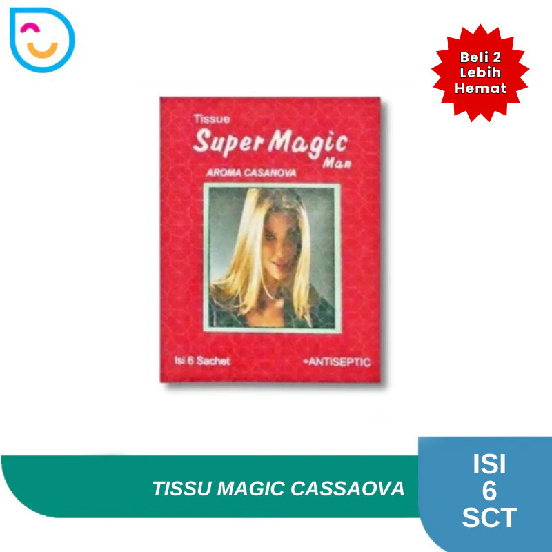 Tissue Super Magic Casanova Isi 6's - Tisu Mejik Merah Original - Tissu Megic Tahan
