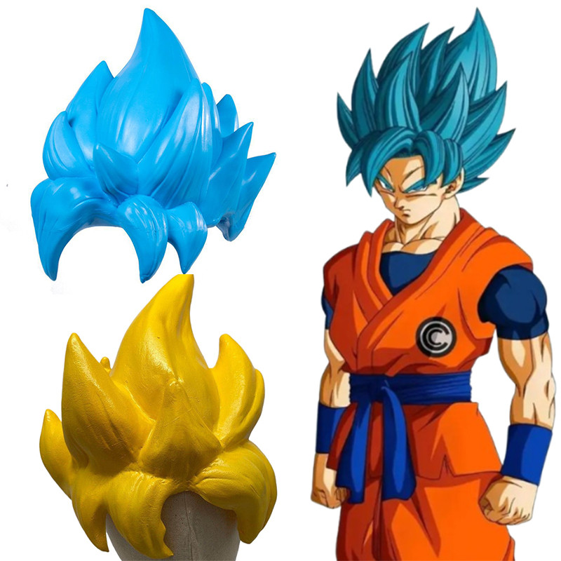 Dragon Ball Son Goku Cosplay Wig Anime Halloween Latex Hood for Men Role-playing Super Saiyan Wig Pr