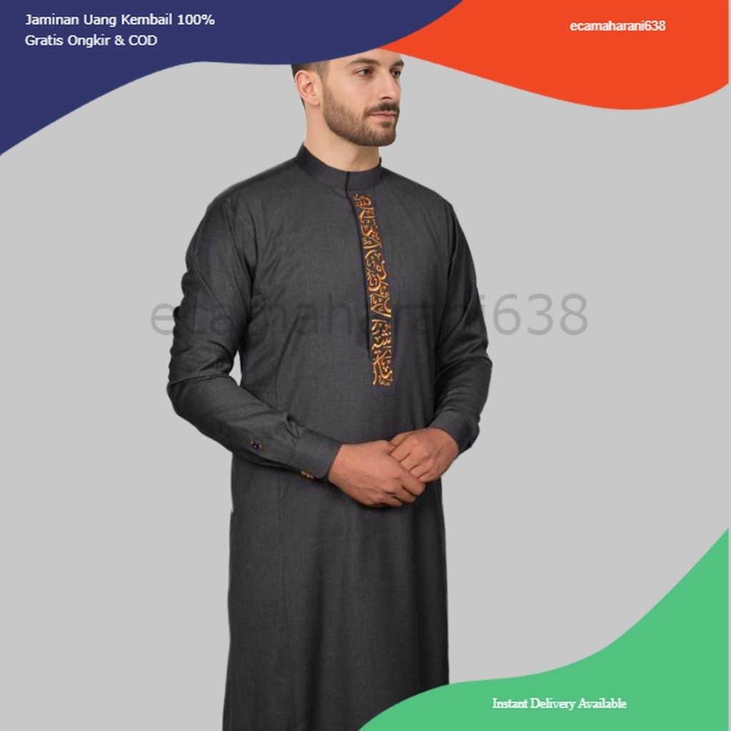 Jubah Pria Toyobo Thobe Jubah Gamis Pria MUslim Zakwan Baju Muslim Pria Jubah Pria Thobe Toyobo Prem