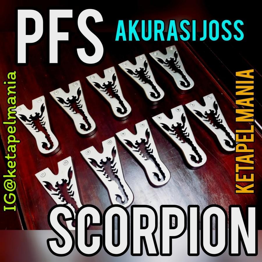 Ketapel hunting PFS SCORPION Stainless Steel (Model Jepit) – presisi Tinggi & Ready