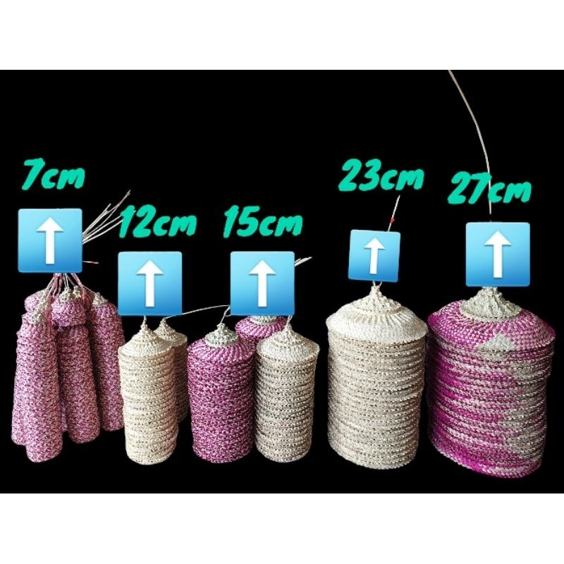 saab ental /harga perkodi(20 pcs)/diameter 5 - 7cm,12,15,23 -26  cm