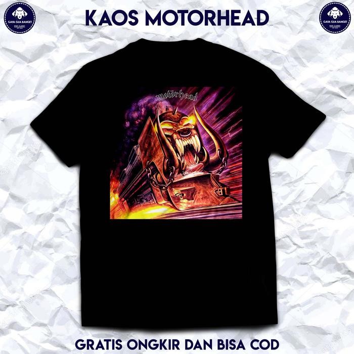 (COD) Kaos Band Motorhead. Kaos Musik Band Metal Motorhead Original. - S