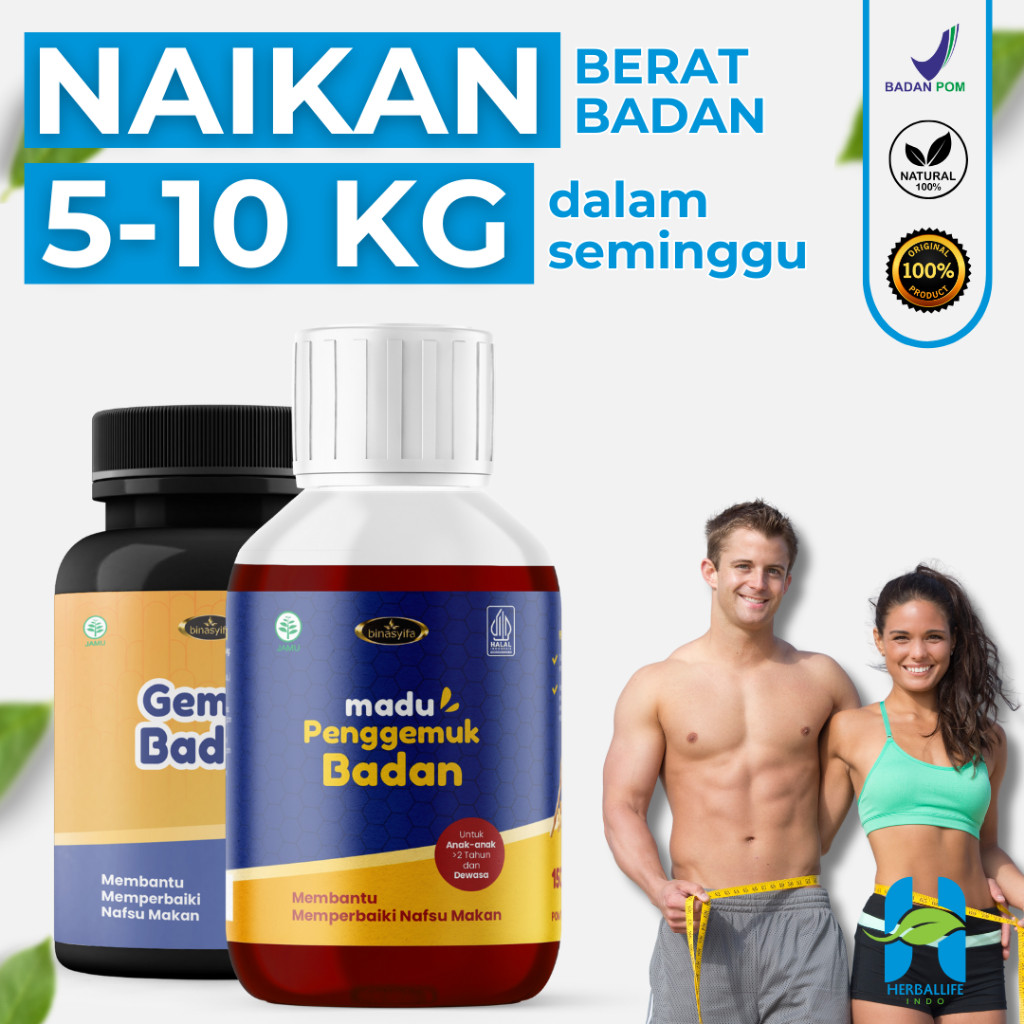 Suplemen Penggemuk Badan Ampuh Original Vitamin Nafsu Makan Penambah Berat Badan Permanen BPOM