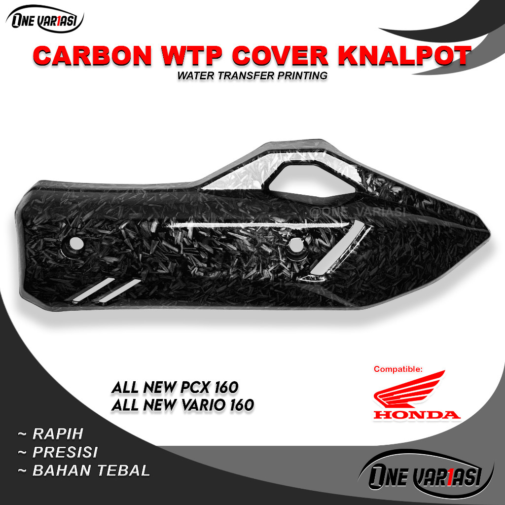 COVER TUTUP KNALPOT CARBON FORGED PCX 160 NEW / VARIO 160 NEW CARBON FORGED BODYMOTOR99