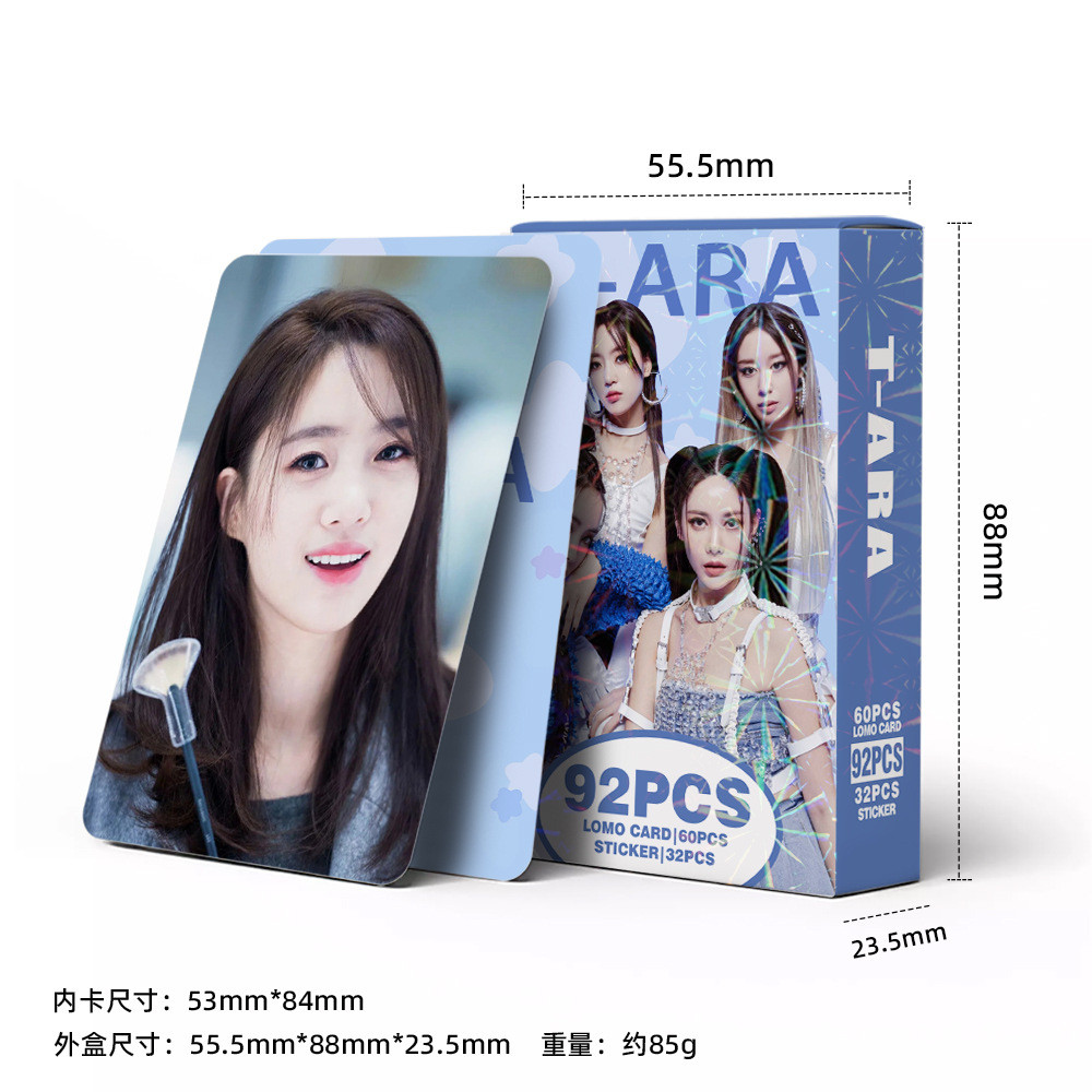 92Pcs/Set Kpop Idol Girl T-ARA Lomo Cards New Album HD Printd Photocards And Stickers JiHyun ELSIE H