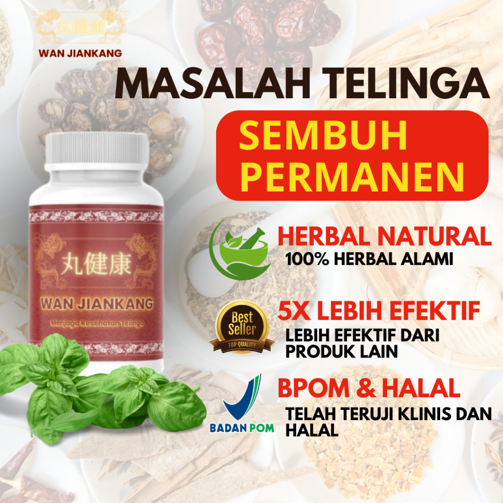 WAN JIANKANG obat telinga gatal telinga bernanah telinga bau telinga berair telinga berdenging telin