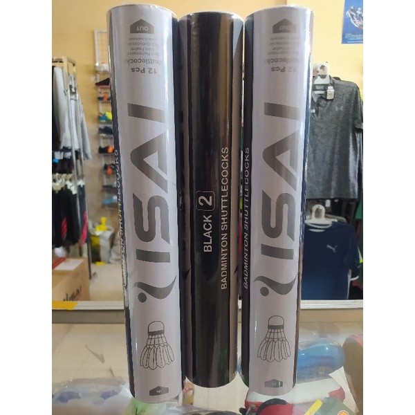 SHUTTLECOCK BADMINTON ISAI HITAM ISAI BIRU ISAI GOLD original