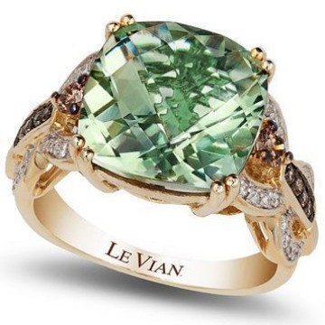 Cincin pertunangan dengan cincin perhiasan pertunangan turmalin hijau