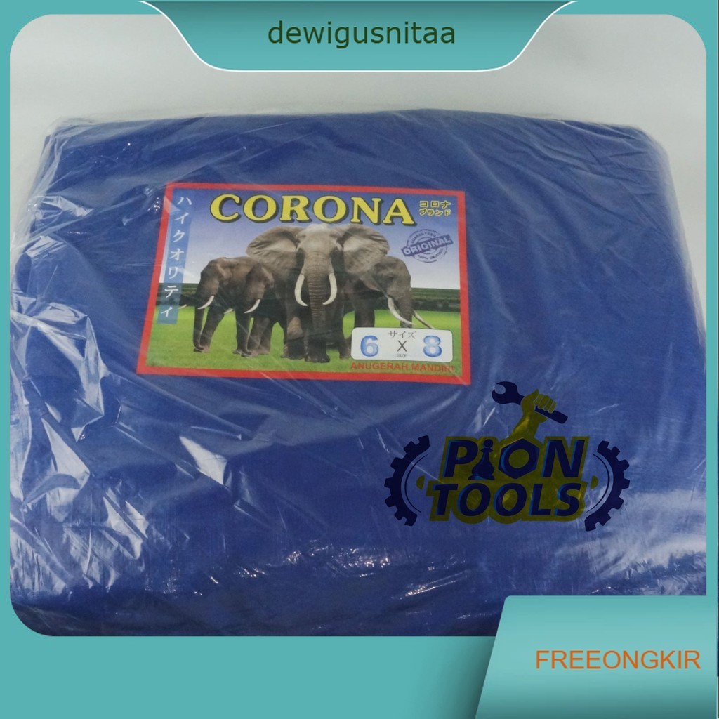 Terpal A3 6x8 meter Corona 4Gajah (b/s) Terpaulin Terpal plastik Terpal kolam Terpal Lembaran