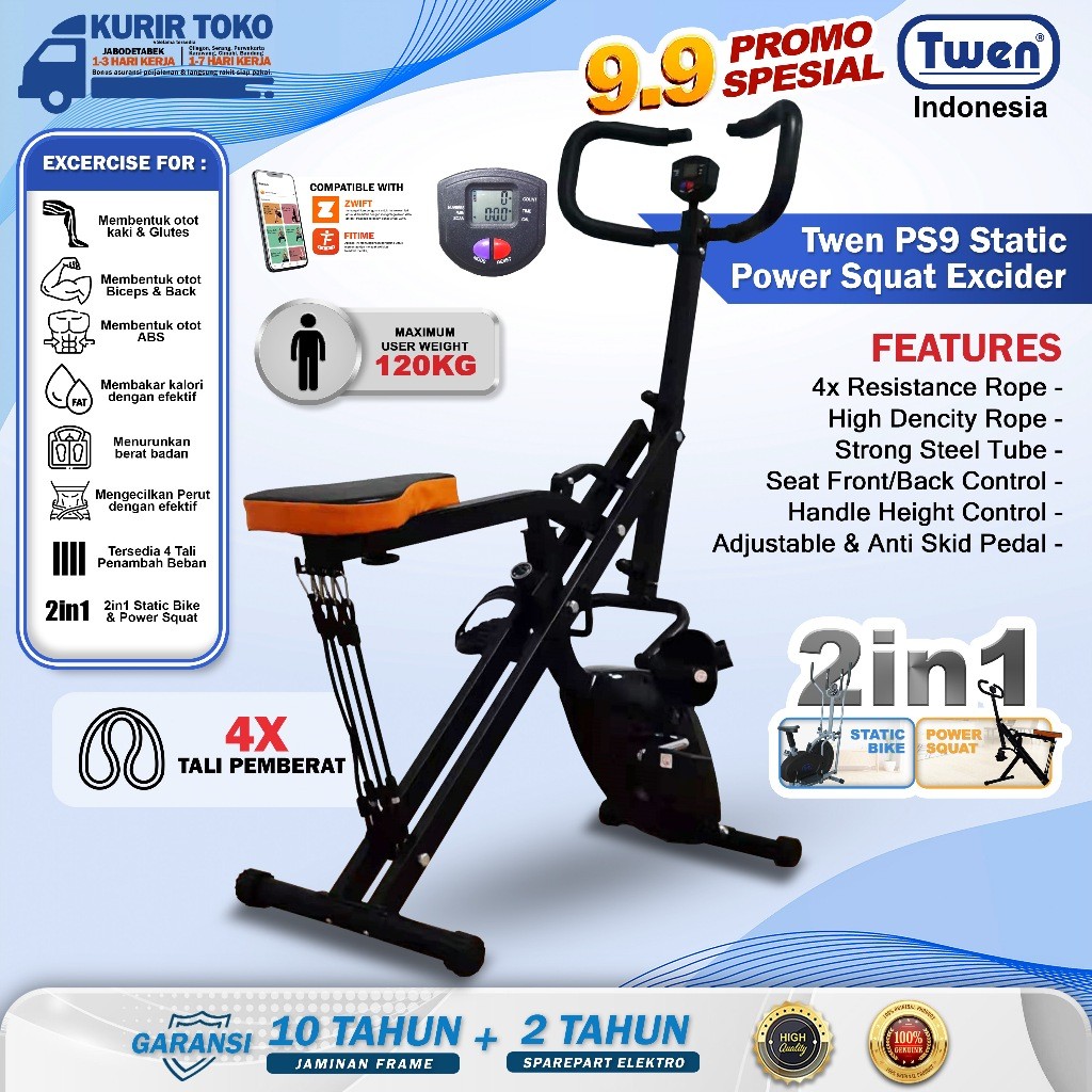 TWEN PS8 PS9 Power Squat Rider - Power Squat Sports Equipment - Power Home Squat