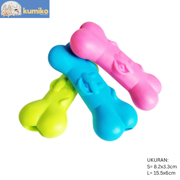 MAINAN TULANG KARET ANJING - MAINAN INTERAKTIF GIGIT TULANG ANJING - DOG CHEW TOY