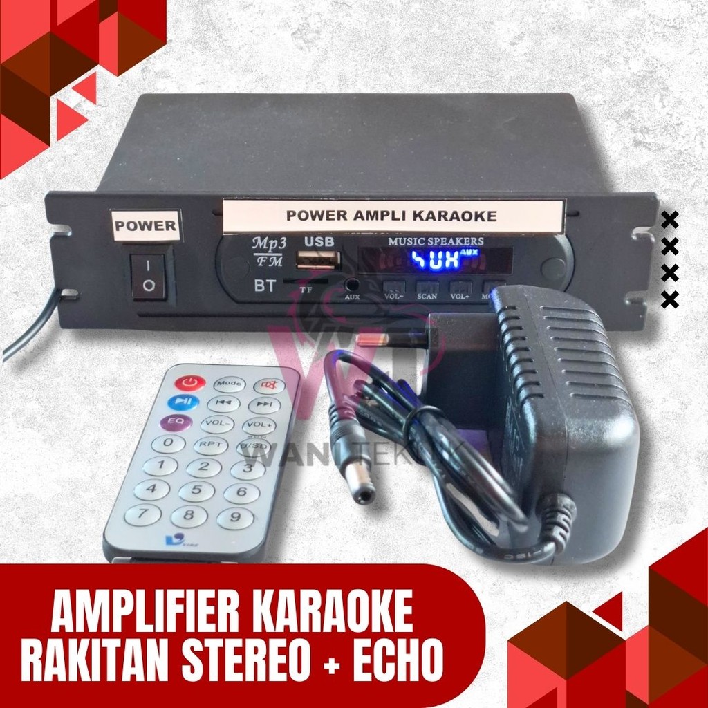Amplifier Karaoke Rakitan Stereo + Echo – Suara Jernih & Ngebass