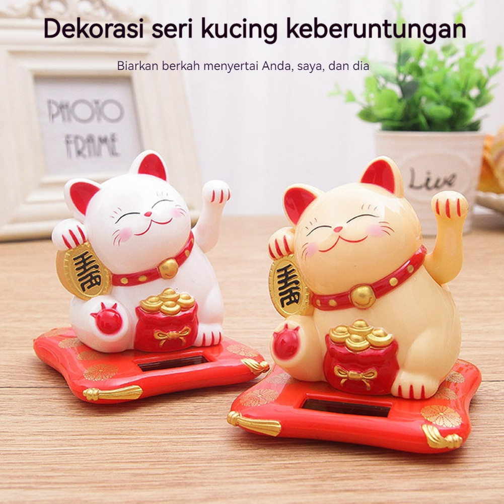 Patung Kucing Keberuntungan Solar untuk Keberuntungan dan Kekayaan