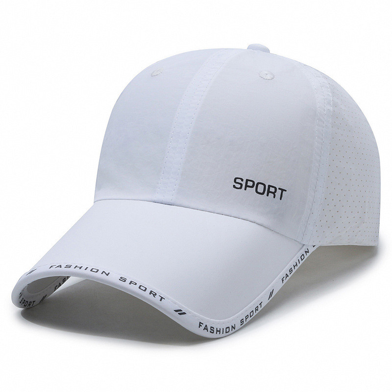 Quick Drying Solid Baseball Cap, Sunscreen Breathable Adjustable Cycling Hiking Fishing Sports Truck