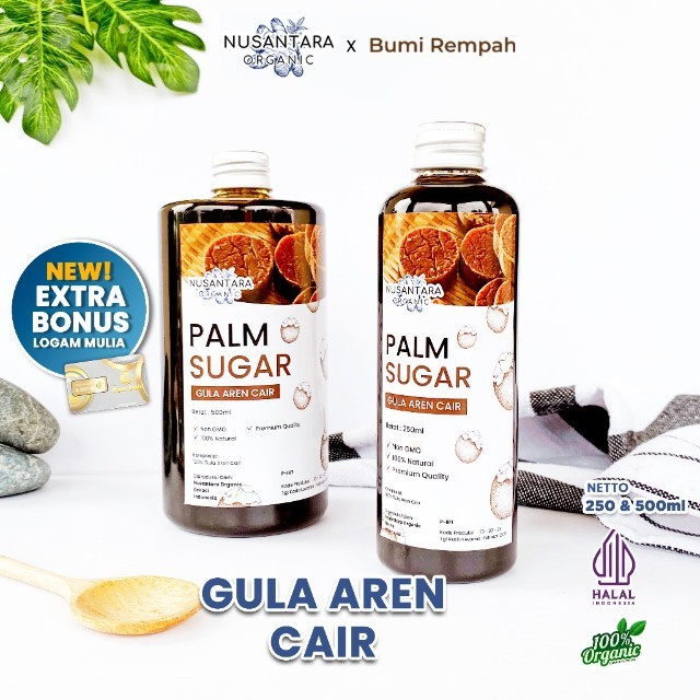 Nusantara Organic Gula Aren Organik Cair Murni Premium Syrup Asli Liquid Palm Sweetener BumiRempah