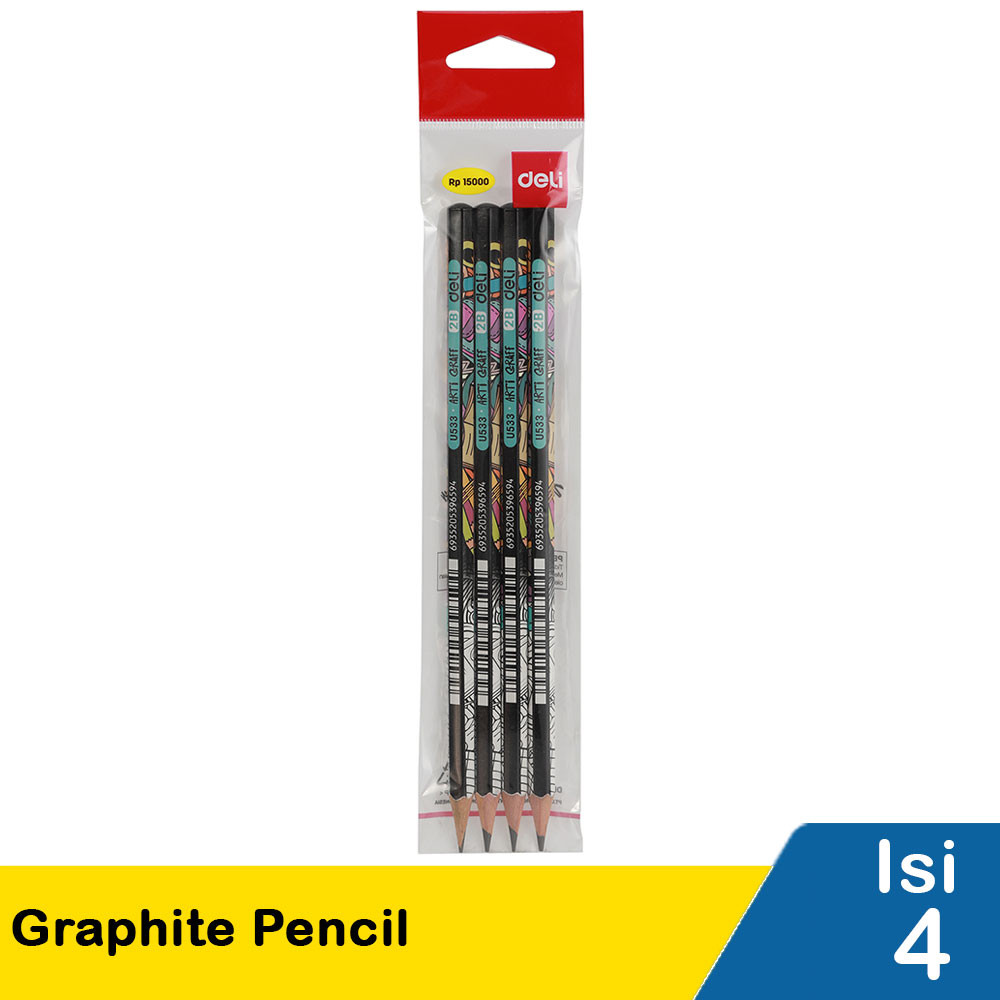 DELI GRAPHITE PENCIL 4'S EU53300