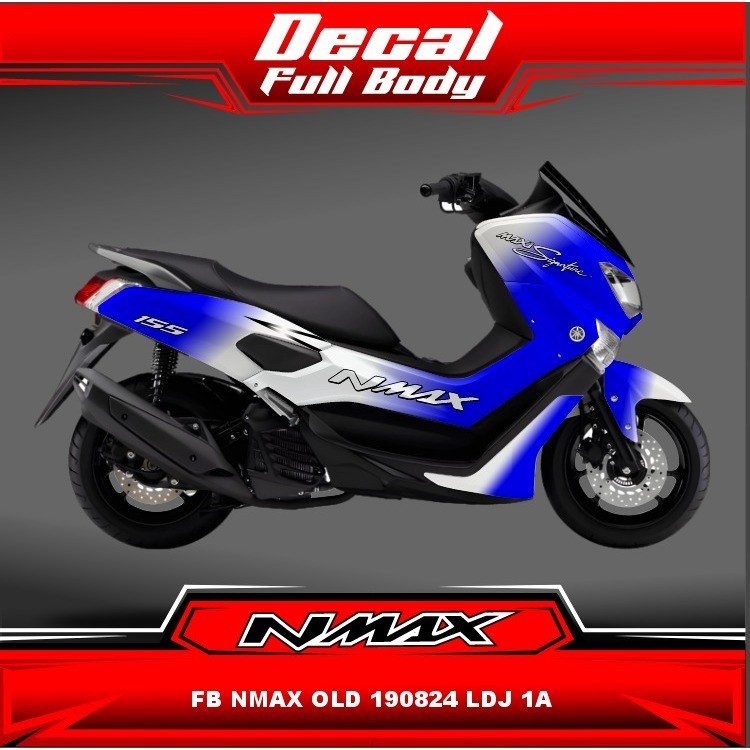 Stiker Sticker Decal Motor YAMAHA NMAX OLD Gradasi  Full Body Abu-abu Putih 190824 LDJ 01
