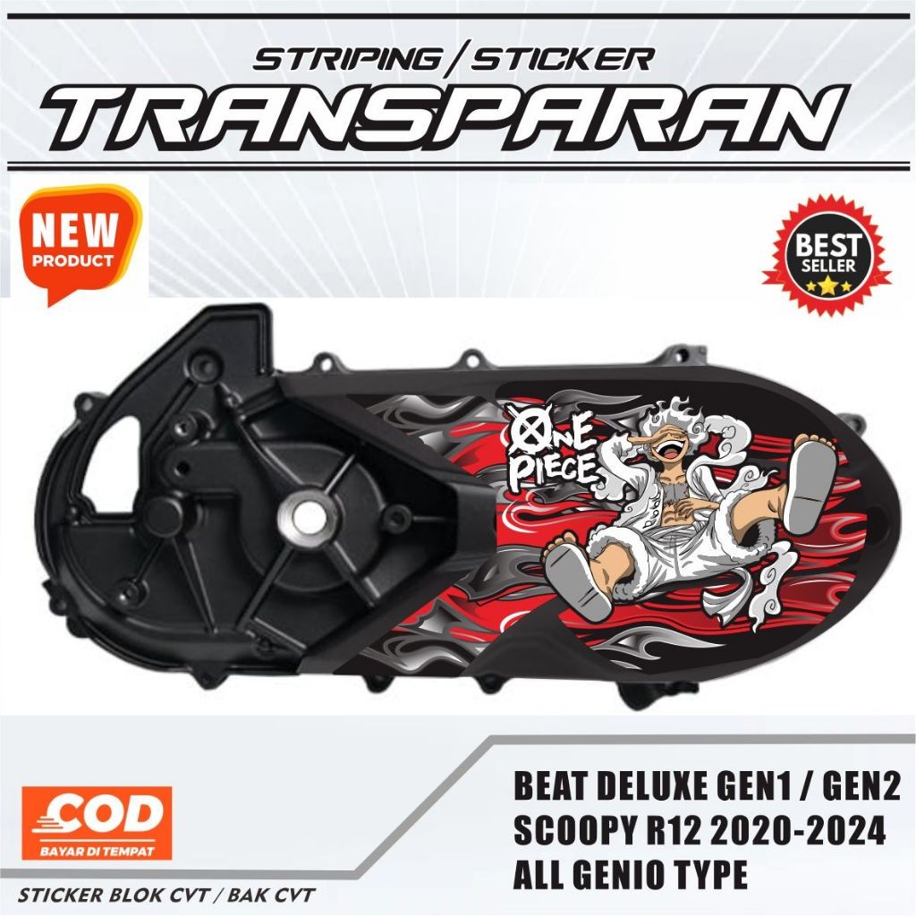 Sticker Bak Cvt SCOOPY / CVT BEAT DELUXE Transparan Awet STIKER CVT VARIASI