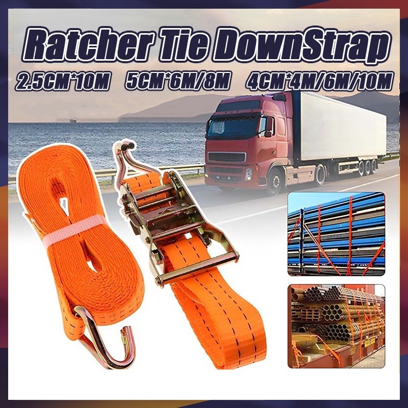 Rolloficial Tali Trek Belt/Rachet Tie Down 8-10 Meter/10 TON Webbing Cargo Lashing Belt/Track Webbin