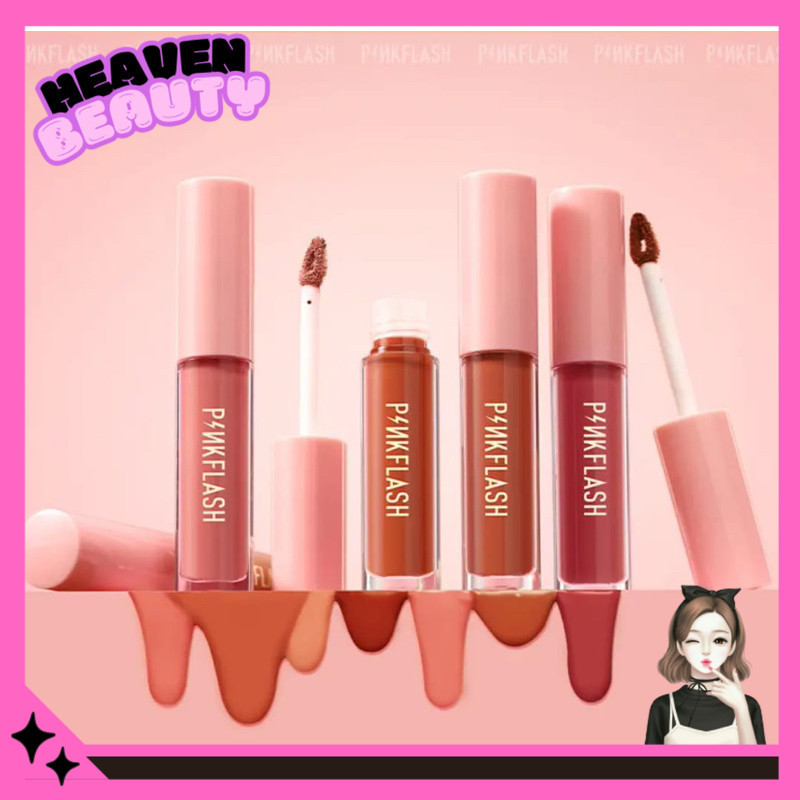 PINKFLASH Lip Matte Lasting Waterproof Lipstik Pinkflash LipMatte Pinkflash Lip Cream Pinkflash LipC