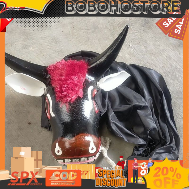 PROMO Ark ️ Barongan Bantengan - Mainan Anak Banteng Bantengan Kuda Lumping - Mainan Tradisional Ban