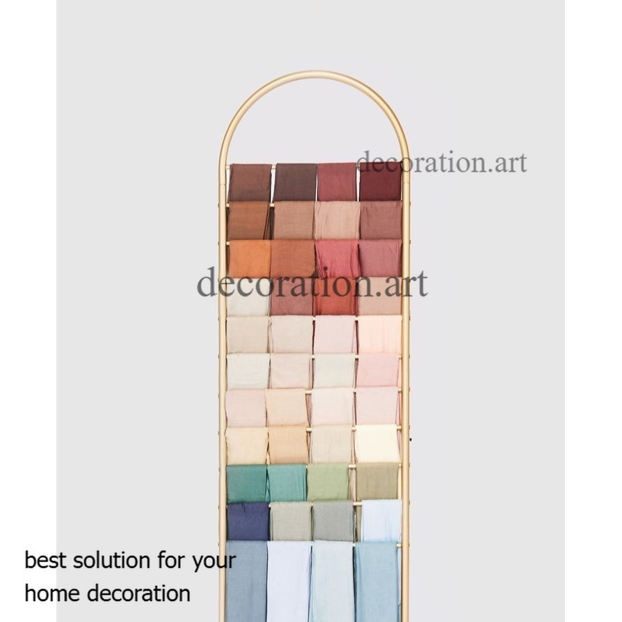 RAK HIJAB PREMIUM RAK HIJAB OVAL - GANTUNGAN JILBAB BESI KOKOH & MINIMALIS / RAK TOKO SWALAYAN /DISP