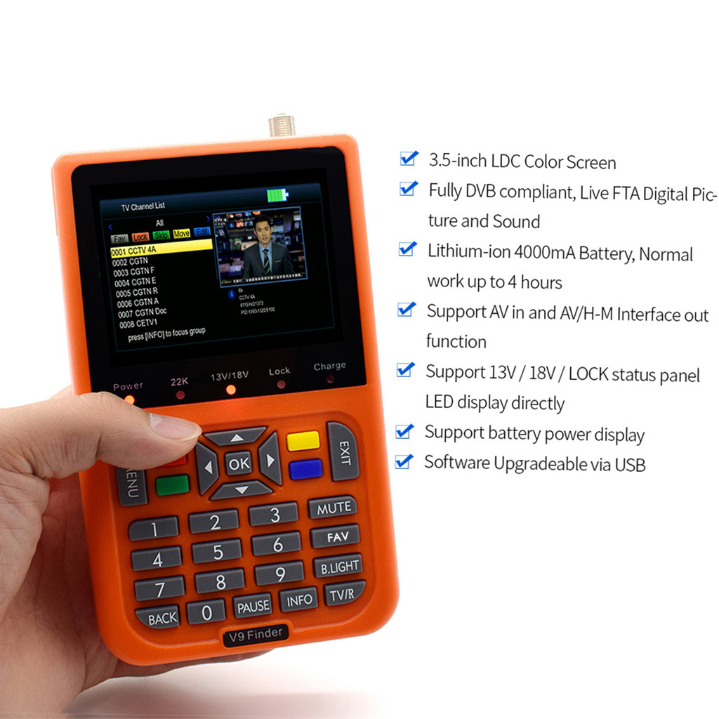 V9 Finder gital Satellite Finder LCD Satellite Finder gital Satellite Signal Finder Meter Satellite 