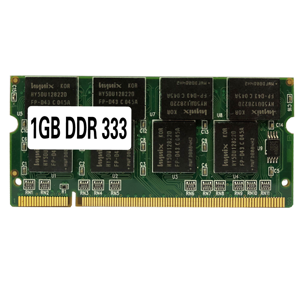 Laptop Memory Ram SO-MM PC2700 DDR 333 MHz 200PIN 1GB / DDR1 DDR333 PC 2700 333MHz 200 PIN For Noteb