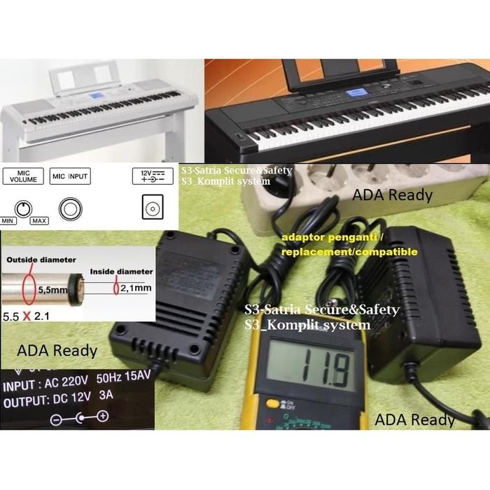 Ganti Adaptor keyboard dgx 660 DGX660 adapter dc 12v PA 150 PA150 A B
