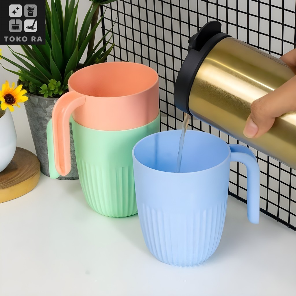 RA Cangkir Gelas Plastik / Gelas Es Teh / Gelas Bir / Gelas Kecil Gagang