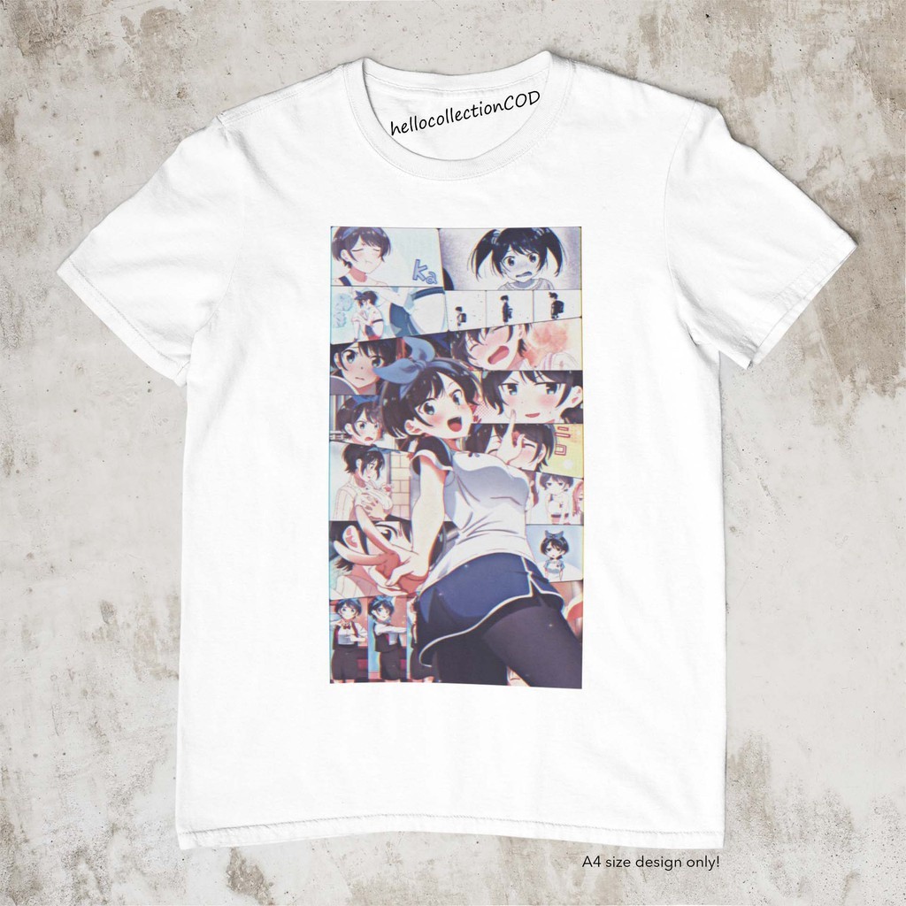Kaos Baju Rent a Girlfriend - Ruka Sarashina Stand Ver1.1 Anime Shirt Anime  c1